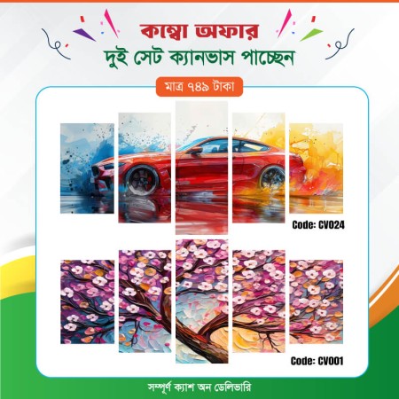 কম্বো ক্যানভাস ২ সেট Code: CV001 , CV024